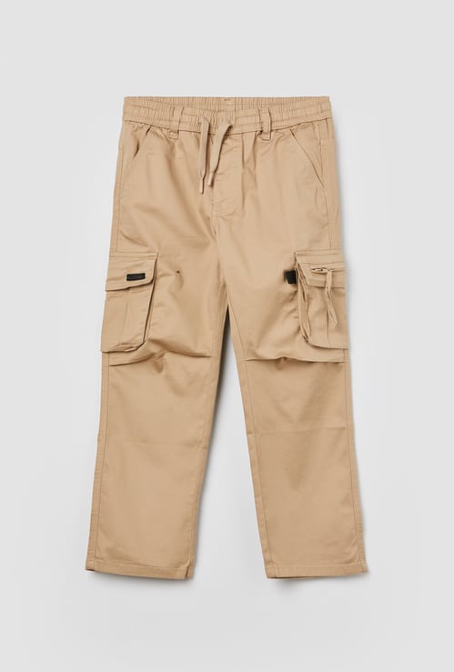 RUFF KIDS Boys Solid Cargo Trousers