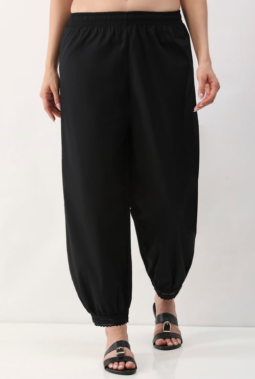 BIBA Solid Patiala Pants