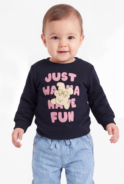 FAME FOREVER Girls Graphic Print Sweatshirt