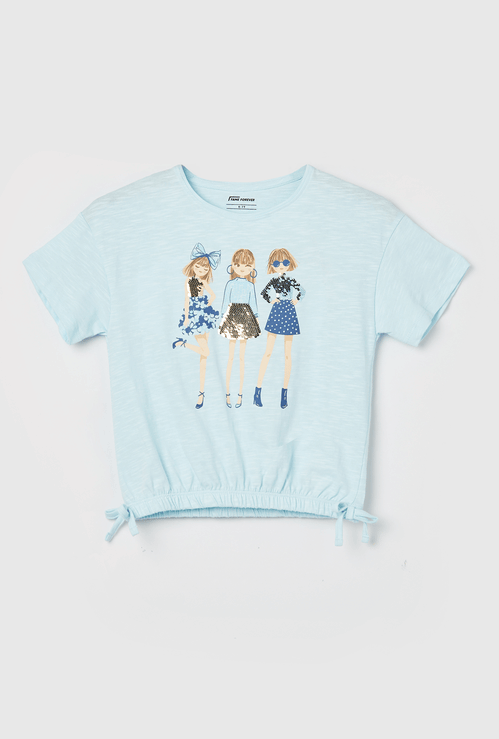 FAME FOREVER Girls Graphic Print T-shirt