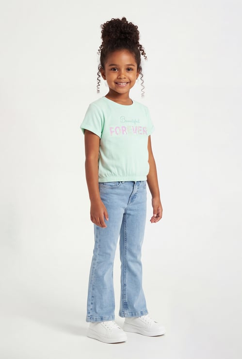 FAME FOREVER Girls Embellished T-shirt