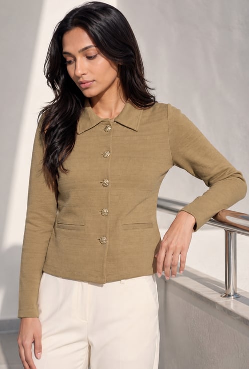 CODE Buttoned Casual Jacket