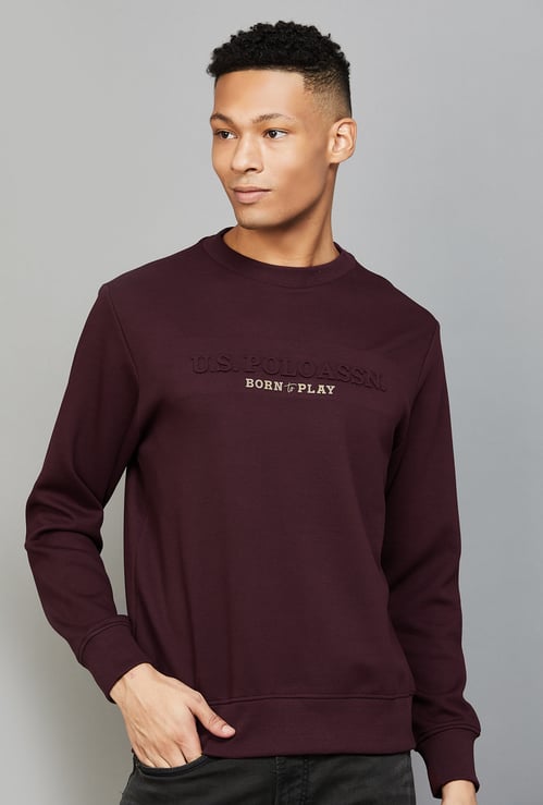 US POLO ASSN Brand Embossed Sweatshirt