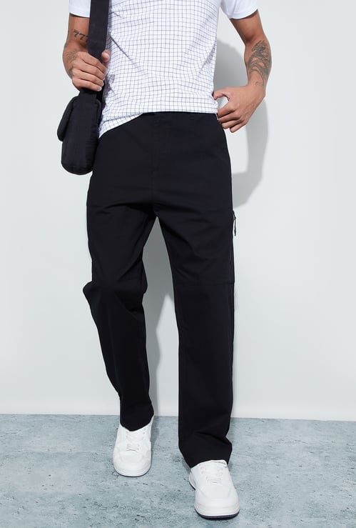 BOSSINI Solid Loose Fit Trousers