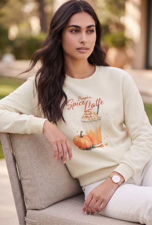FAME FOREVER Graphic Print Sweatshirt