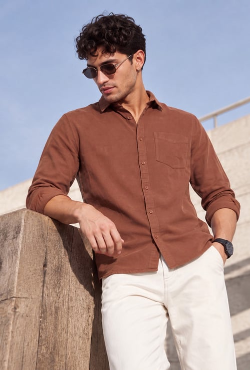 CODE Regular Fit Corduroy Shirt
