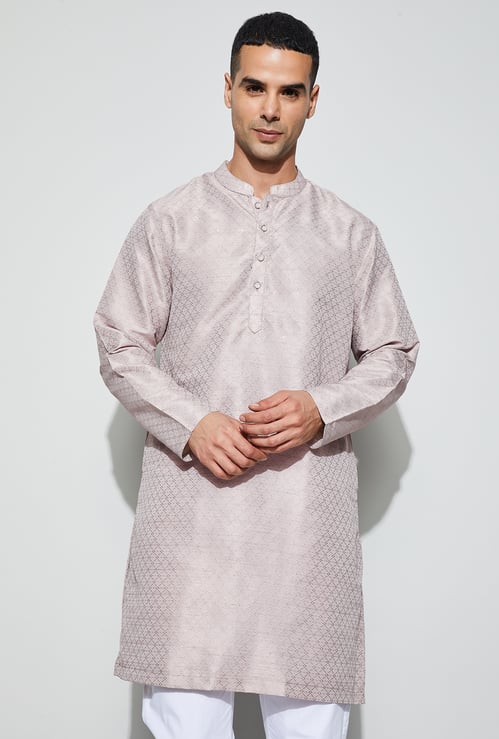 MELANGE Woven Calf Length Kurta