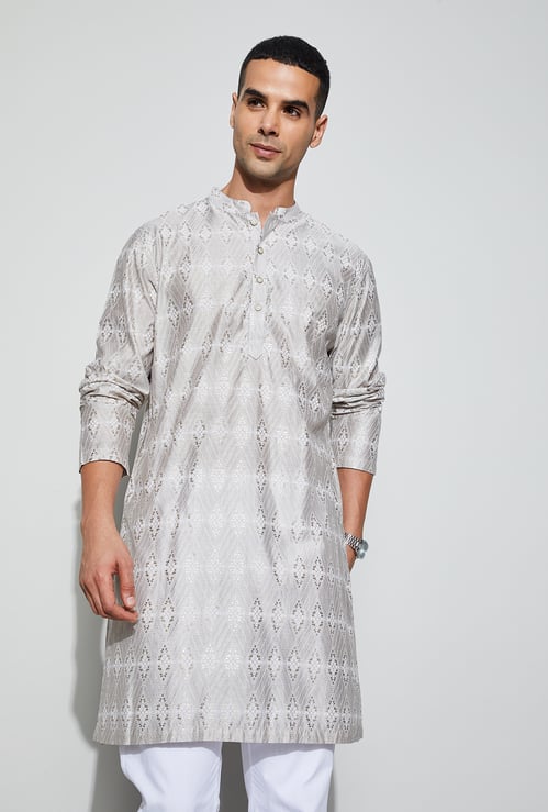 MELANGE Embellished Calf-Length Kurta