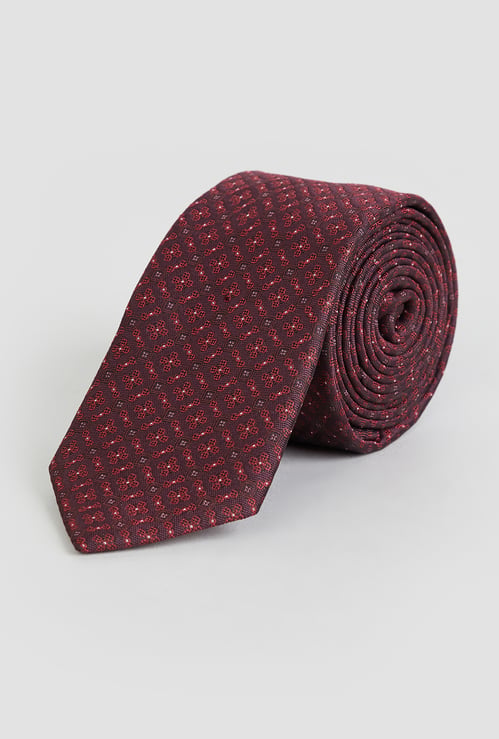 CODE Patterned Skinny Tie