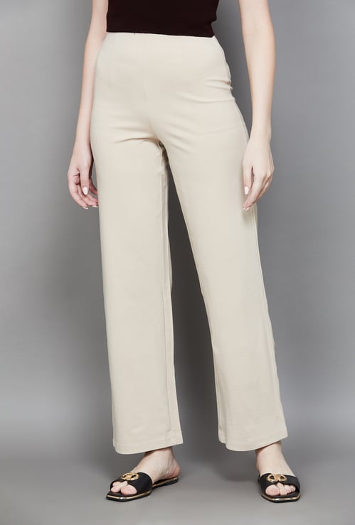 KRAUS Solid Wide-Leg Trousers