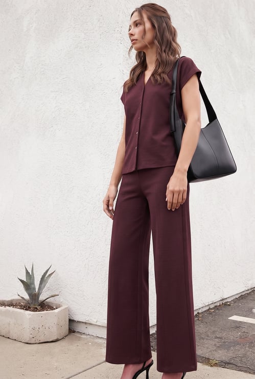 CODE Flat Front Knit Trousers
