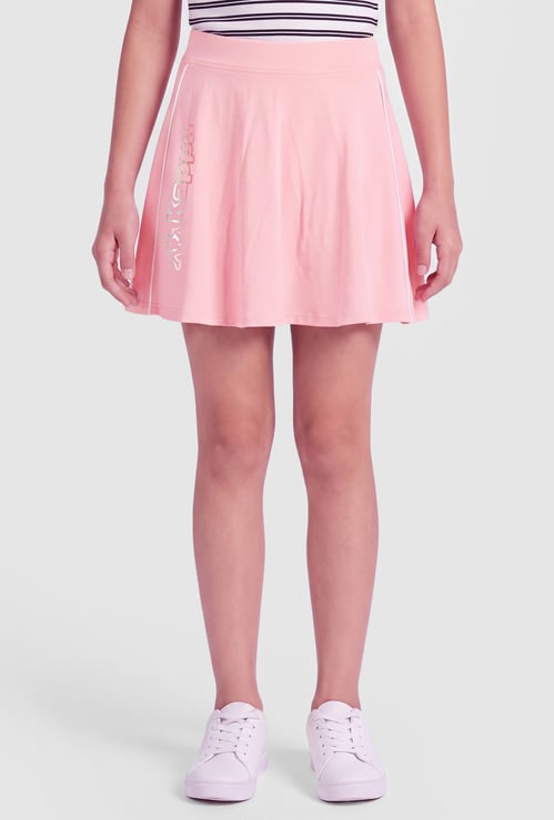 KAPPA Girls Solid Flared Skirt