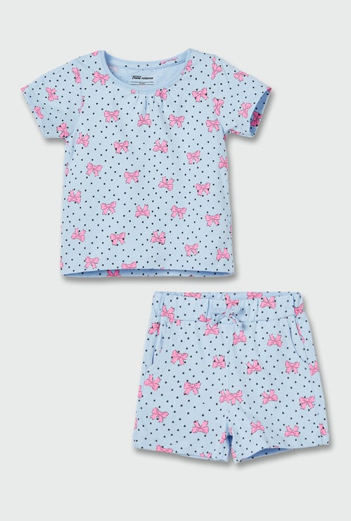 FAME FOREVER Girls Printed Shorts Set