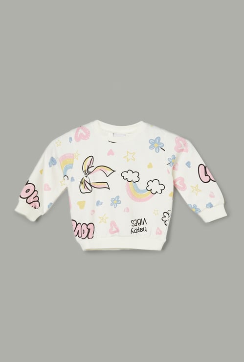 FAME FOREVER Girls Graphic Print Sweatshirt