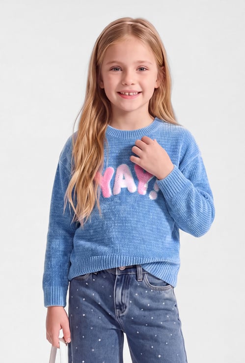 FAME FOREVER Girls Sequinned Sweater