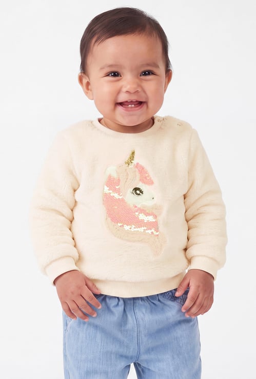 FAME FOREVER Girls Unicorn Graphic Sweatshirt