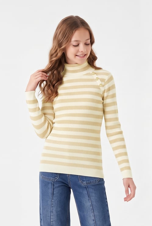 FAME FOREVER Girls Striped Sweater