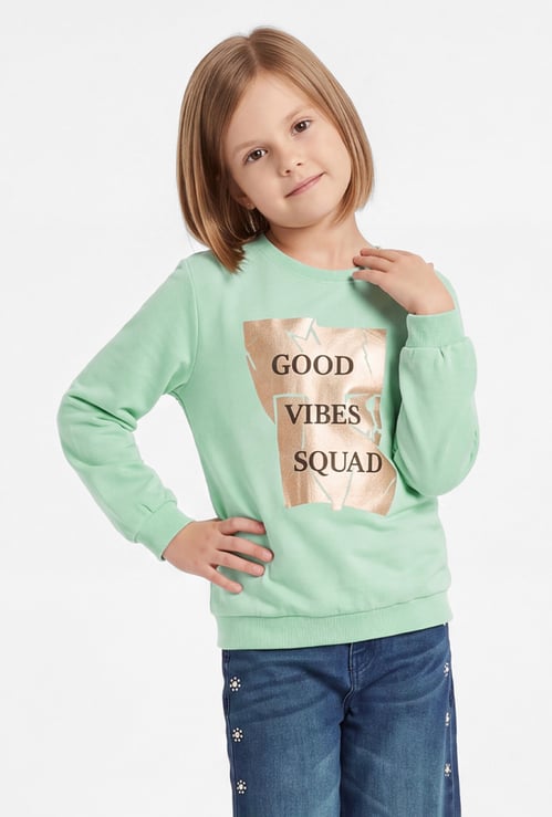 FAME FOREVER Girls Graphic Print Sweatshirt