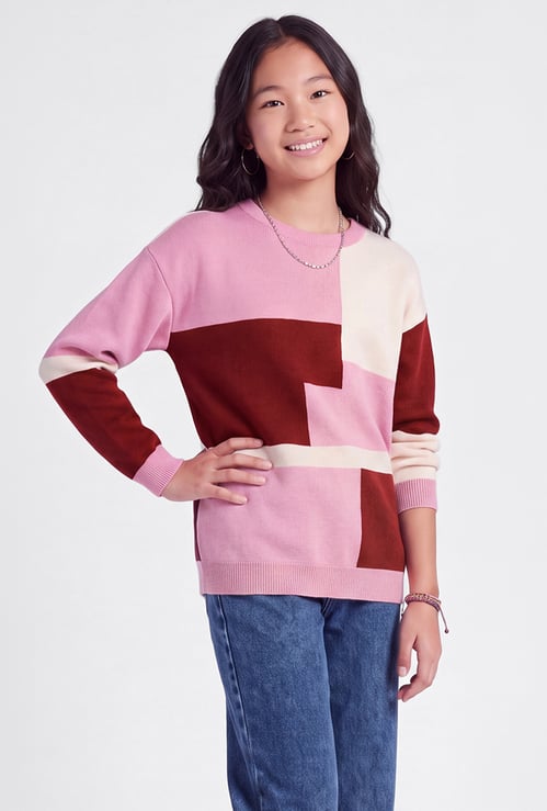 FAME FOREVER Girls Colourblock Sweater