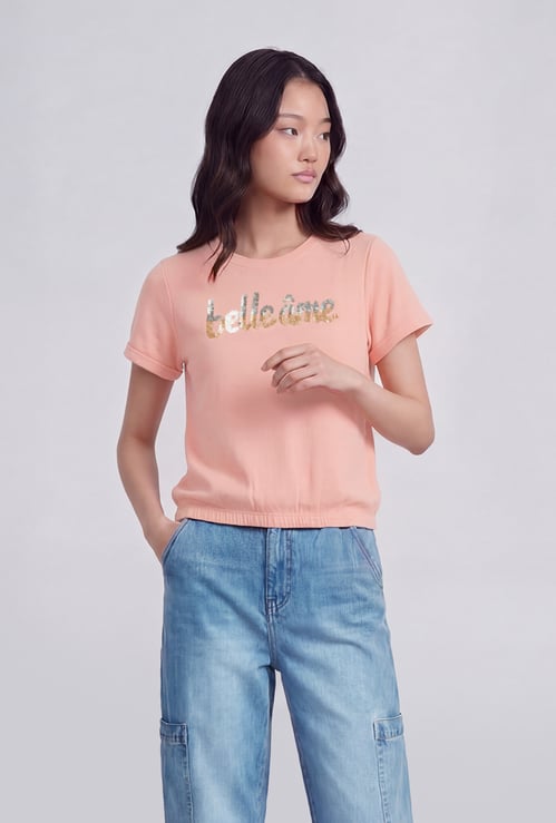 FAME FOREVER Girls Embellished T-shirt