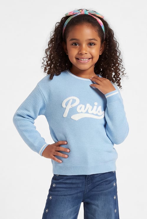 FAME FOREVER Girls Solid Sweater