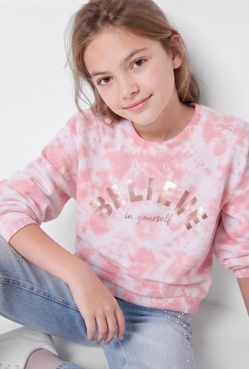FAME FOREVER Girls Tie & Dye Sweatshirts