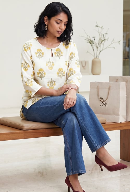 MELANGE Floral Print Kurti