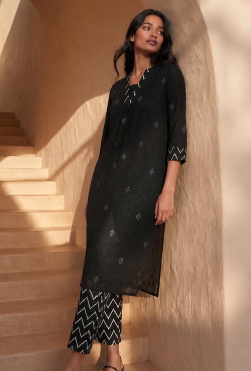 MELANGE Ethnic Motif A-Line Kurta Set