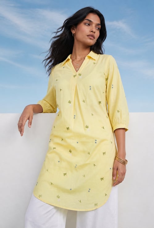 MELANGE Embroidered Straight Kurta