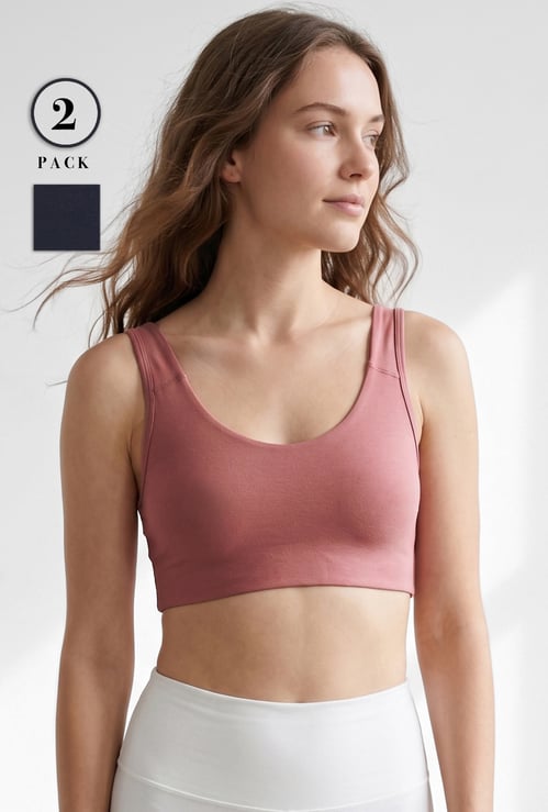 GINGER Non Padded Non Wired Seamless Beginners Bra - Pack of 2