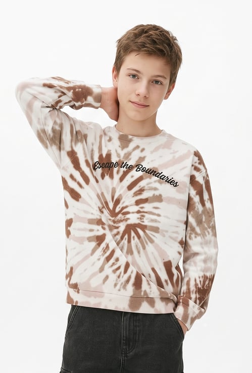 FAME FOREVER Boys Tie & Dye Sweatshirt