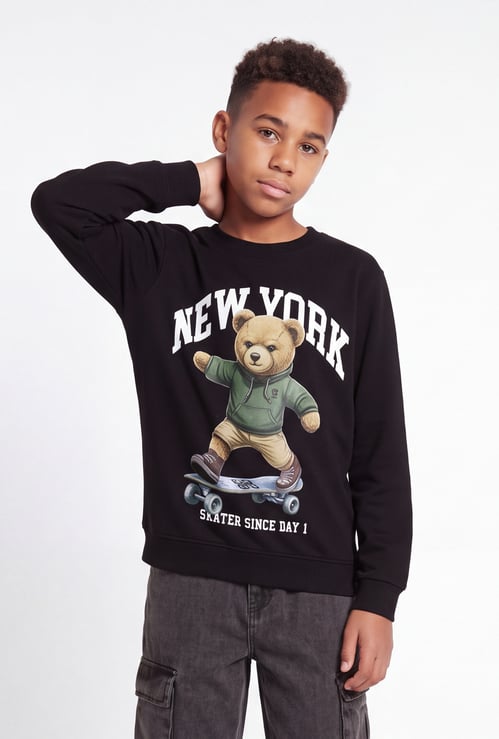 FAME FOREVER Boys Graphic Print Sweatshirt