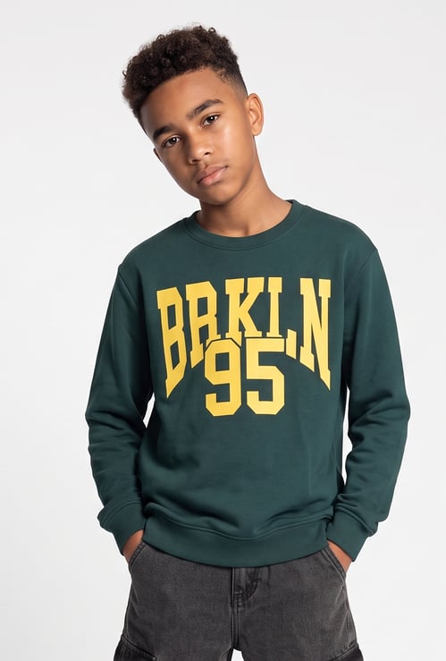 FAME FOREVER Boys Typographic Print Sweatshirt