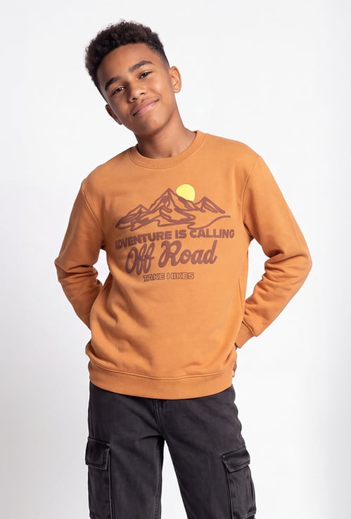 FAME FOREVER Boys Graphic Print Sweatshirt