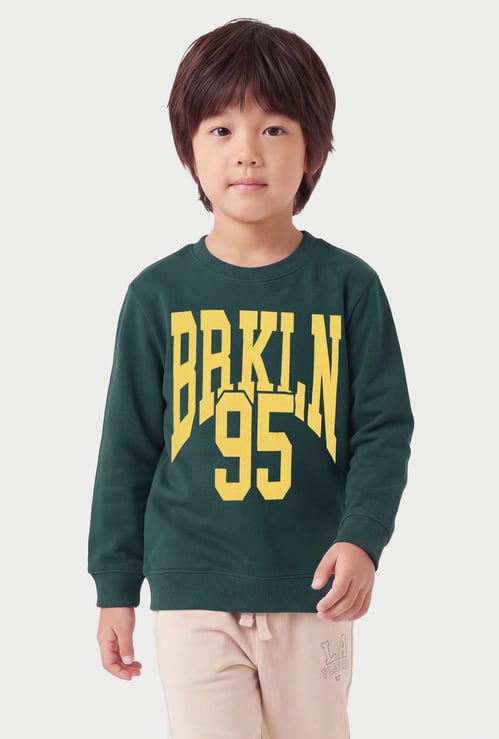 FAME FOREVER Boys Typographic Printed Sweatshirt