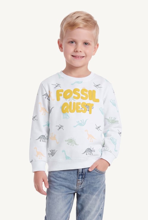FAME FOREVER Boys Dinosaur Print Sweatshirt