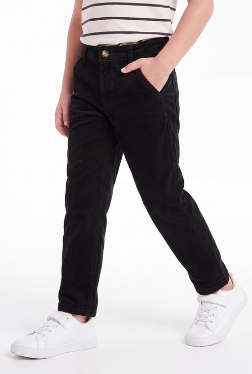 FAME FOREVER Boys Corduroy Textured Trousers