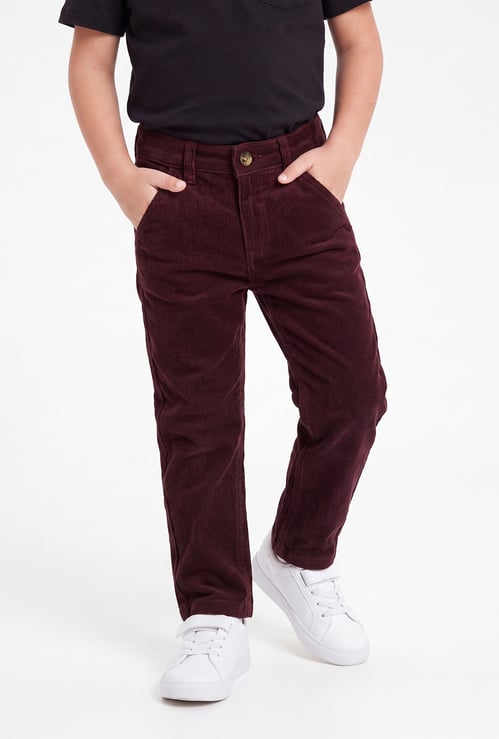 FAME FOREVER Boys Corduroy Textured Trousers