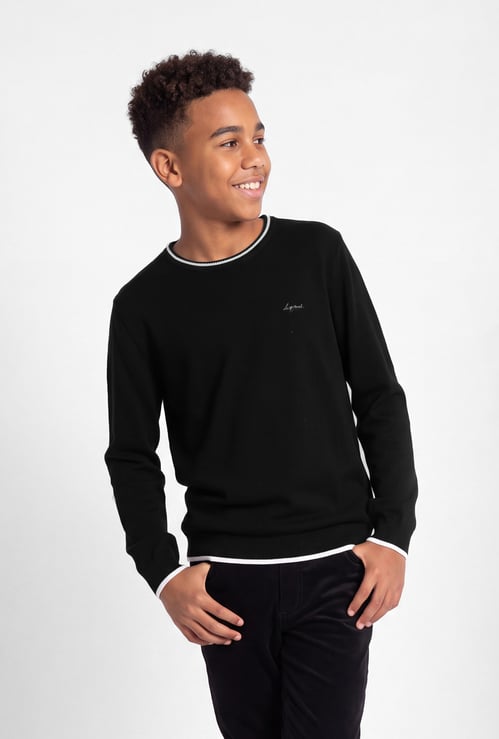 FAME FOREVER Boys Textured Pullover Sweater