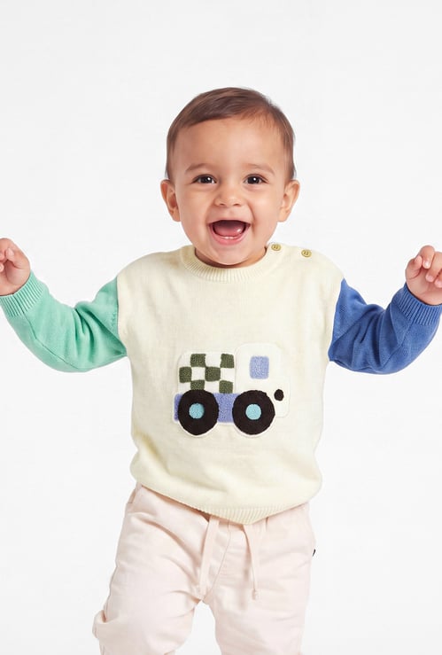 FAME FOREVER Boys Applique Sweater