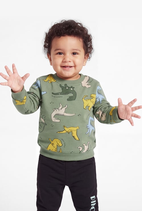 FAME FOREVER Boys Dinosaur Print Sweatshirt