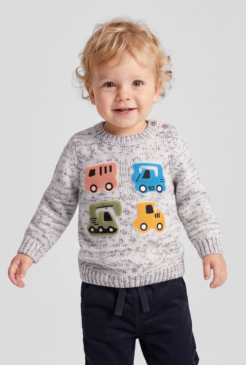 FAME FOREVER Boys Appliqued Sweater