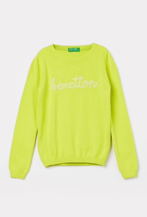 UNITED COLORS OF BENETTON Girls Embellished Sweater