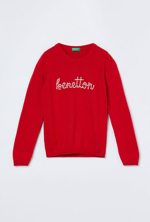 UNITED COLORS OF BENETTON Girls Solid Sweater