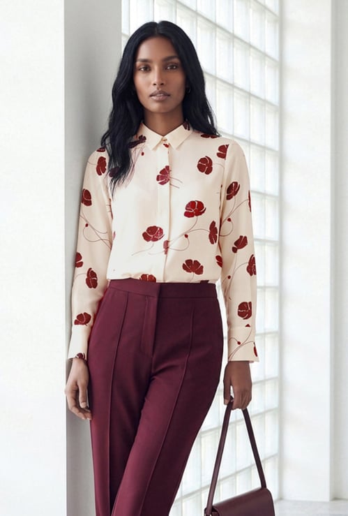 CODE CLASSIC Floral Print Shirt
