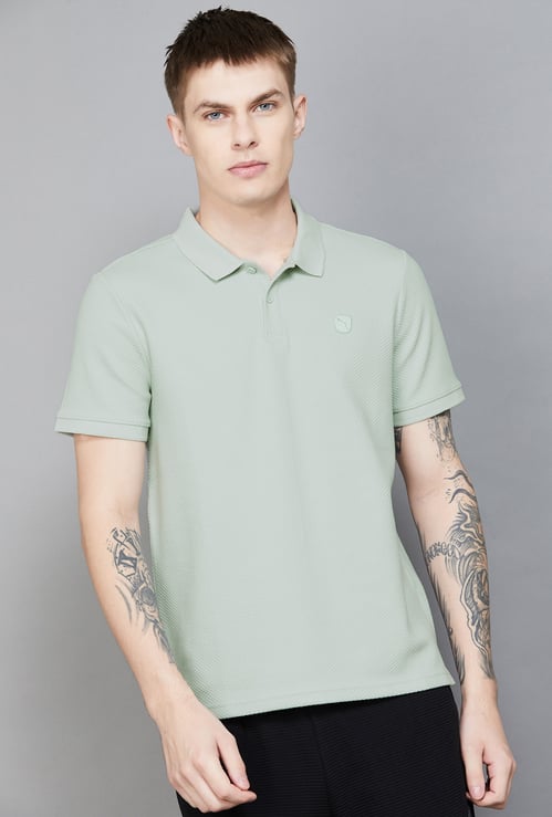 PUMA Textured Polo T-shirt