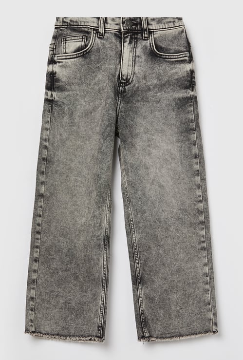 UNITED COLORS OF BENETTON Girls Solid Comfort Jeans