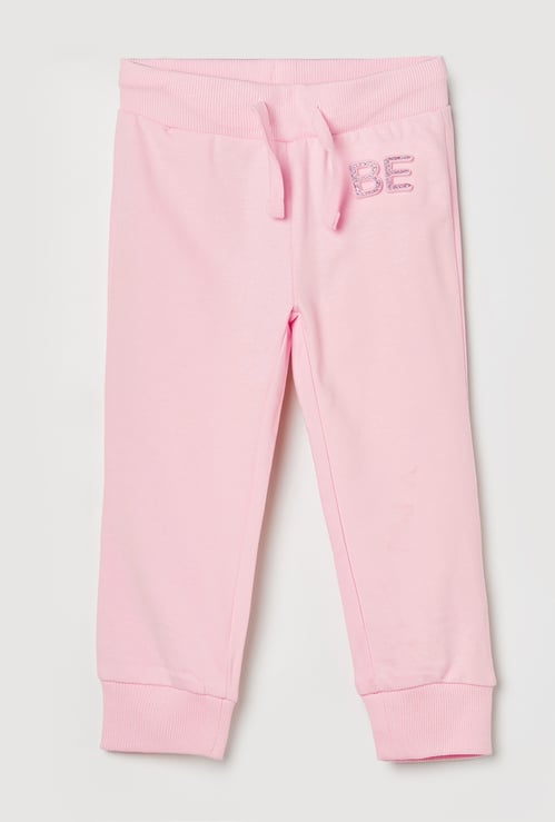 UNITED COLORS OF BENETTON Girls Applique Drawstring Joggers