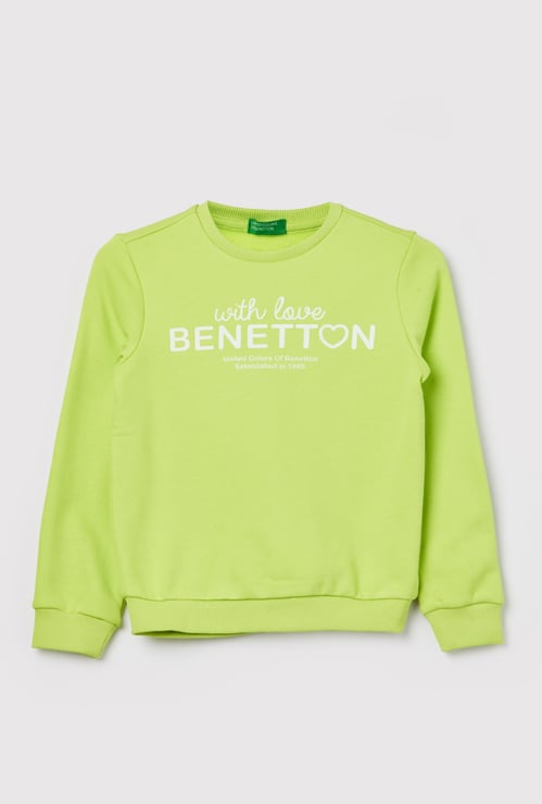 UNITED COLORS OF BENETTON Girls Printed Sweatshirt