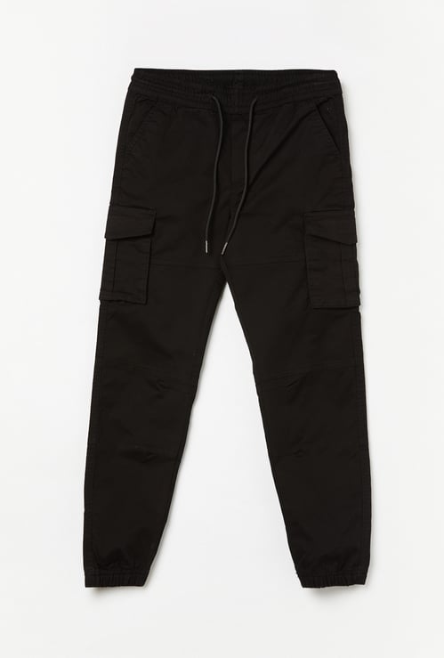 ALLEN SOLLY Boys Solid Cargo Joggers